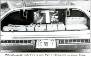 Optional Luggage in the trunk of Chris Dunn's 1968 Lincoln Continental Coupe