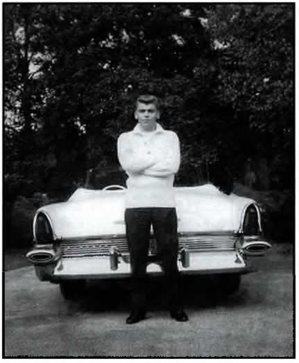 Gary with his 1956 Lincoln Convertible in 1960.